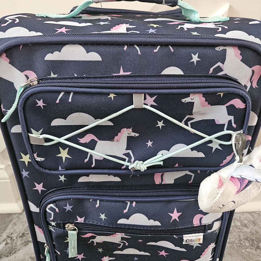 Kids Unicorn Carry On Rolling Luggage - Picture 2 of 16